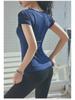 Women's Quick-Dry Running & Yoga Short-Sleeve Top - Stylish Back Design for Summer Fitness