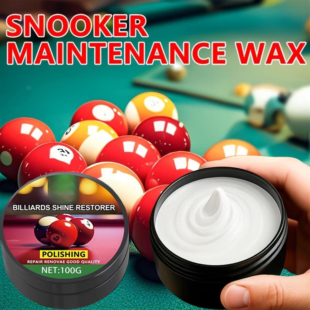 Cire pour Queue de Billard 100g Lustreur Longue Durée Cire de Nettoyage pour Billards pour Hommes Femmes Débutants Professionnels Joueurs Bâton