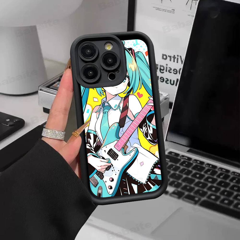 Hatsun M-MikuES Anime For IPhone 17 15 13 12 11 14 Pro Max X XR XS 16 Plus Shockproof Candy Back Cover