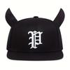 Mode Hip Hop Baseballkappe P Buchstaben Stickerei Hip Hop Kappe Herren Trucker Caps Niedliche Hörner Sport Sonnenhut Baumwolle Snapback Hüte