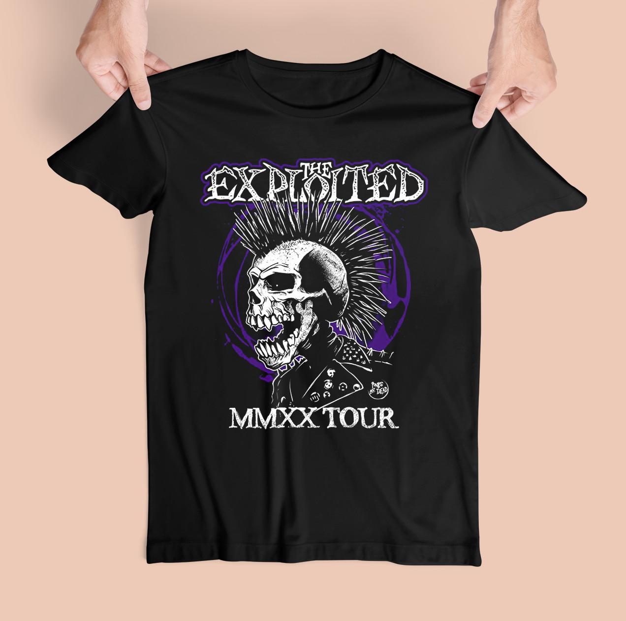 The Exploited Concert Tour Short Sleeve Black All Size Unisex Shirt CM718 XXL
