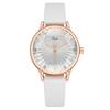 Creative Quartz Watch Leather Crystal Aesthetic Clock Versatile Business Women Wristwatch