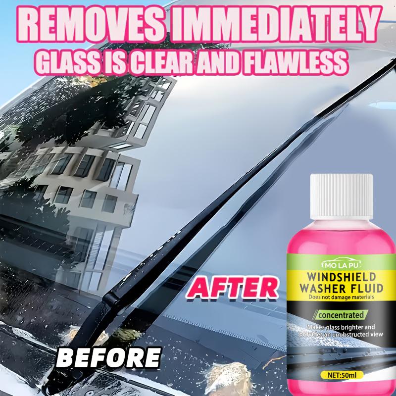 Concentrated Crystal-Coating Liquid for Car Glass - Windshield Wiper Fluid, Keeps Surfaces Smooth, Rain-Proof, and Anti-Fog Without Streaks, Quick