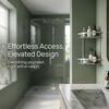 Two Layer Corner Shower Shelf Silver Bathroom Corner Shelf Durable Shower Shelf Rack  Household Use