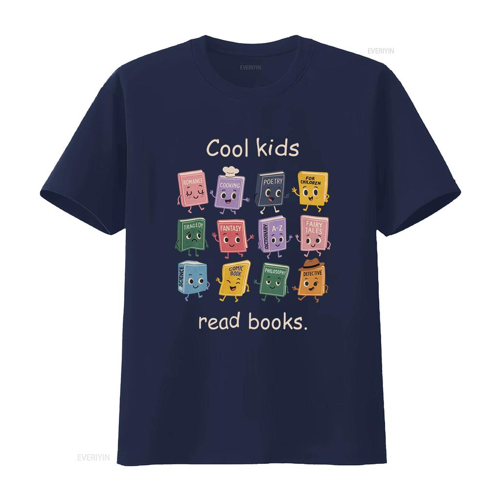 Cool Kids Read Books T Shirt Teacher Librarian S For Readers Appreciation Reading Book Unisex Vintage Streetwear Fashion