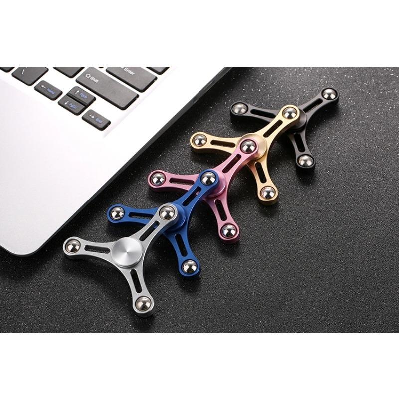 Tri-Spinner Fidget Divertente Giocattolo per Bambini e Adulti Fidget Spinner Metallo EDC Spinner per le Mani per Autismo e ADHD Giocattolo Puzzle Antistress B0127