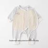 Koala Babe Soft Peach Cotton Striped Newborn Bodysuit