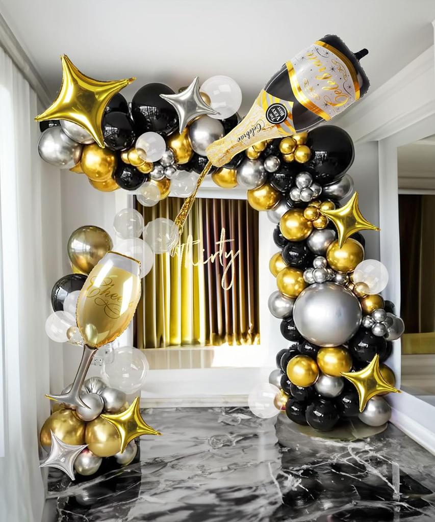 Bruiloft Verjaardag Babyborrel Geslachtsonthulling Decoraties Stofblauw Wit Ballonnenboog Slingerset
