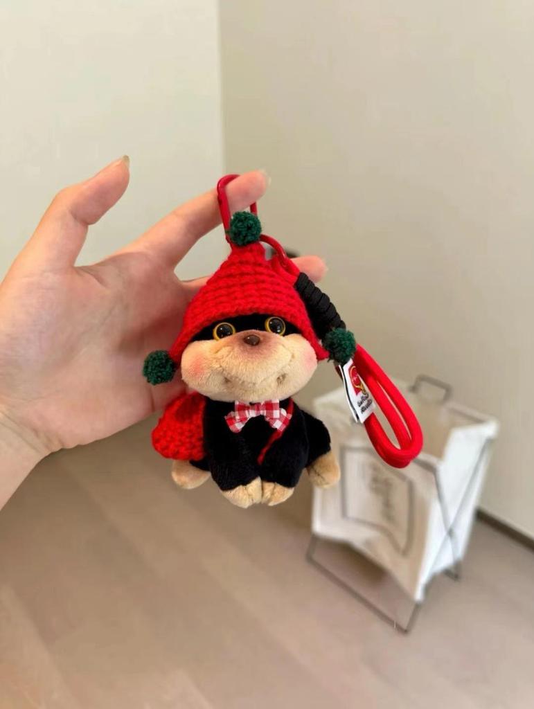 Creative Bee Dog Bow Tie Keychain: Cute Plush Bag Charm for Men & Women Gifts