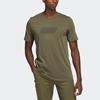 Adidas Embroidered Letter Crew Neck Sports Tee Men Tops Rock-Olive-Green HR7987