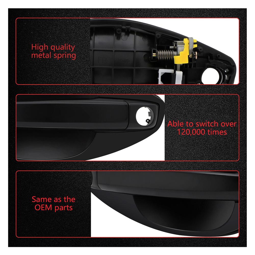 2x Car Outside Front Left & Right Door Handle Set For Hyundai Tiburon 2003-2008