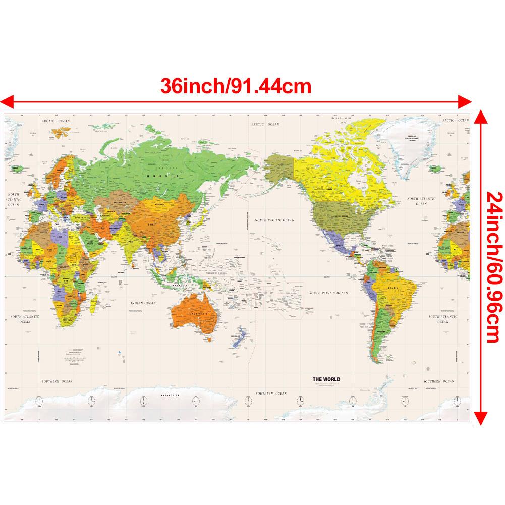 

Настенная карта,Полиэстер,Карта мира без национального флага,Неоформленный образовательный плакат для печати,Декор для стен,Принадлежности для путешествий/Обучение 18*29inch/45.72*73.66cm