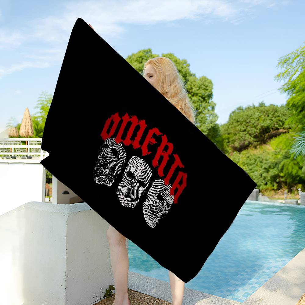 O-Omerta S-Store Logo Microfiber Beach Towel Absorbent Quick Dry Soft Yoga Swimming Resort Mountain Climbing Towel