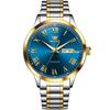 Olevs Men's Roman Minimalist Automatic Mechanical Watch with Double Calendar