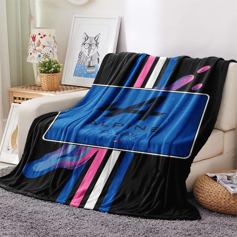 Alpine F1 Team Flannel Blanket, High quality Comfortable for All Seasons, Home Decor, Warmth and Comfort