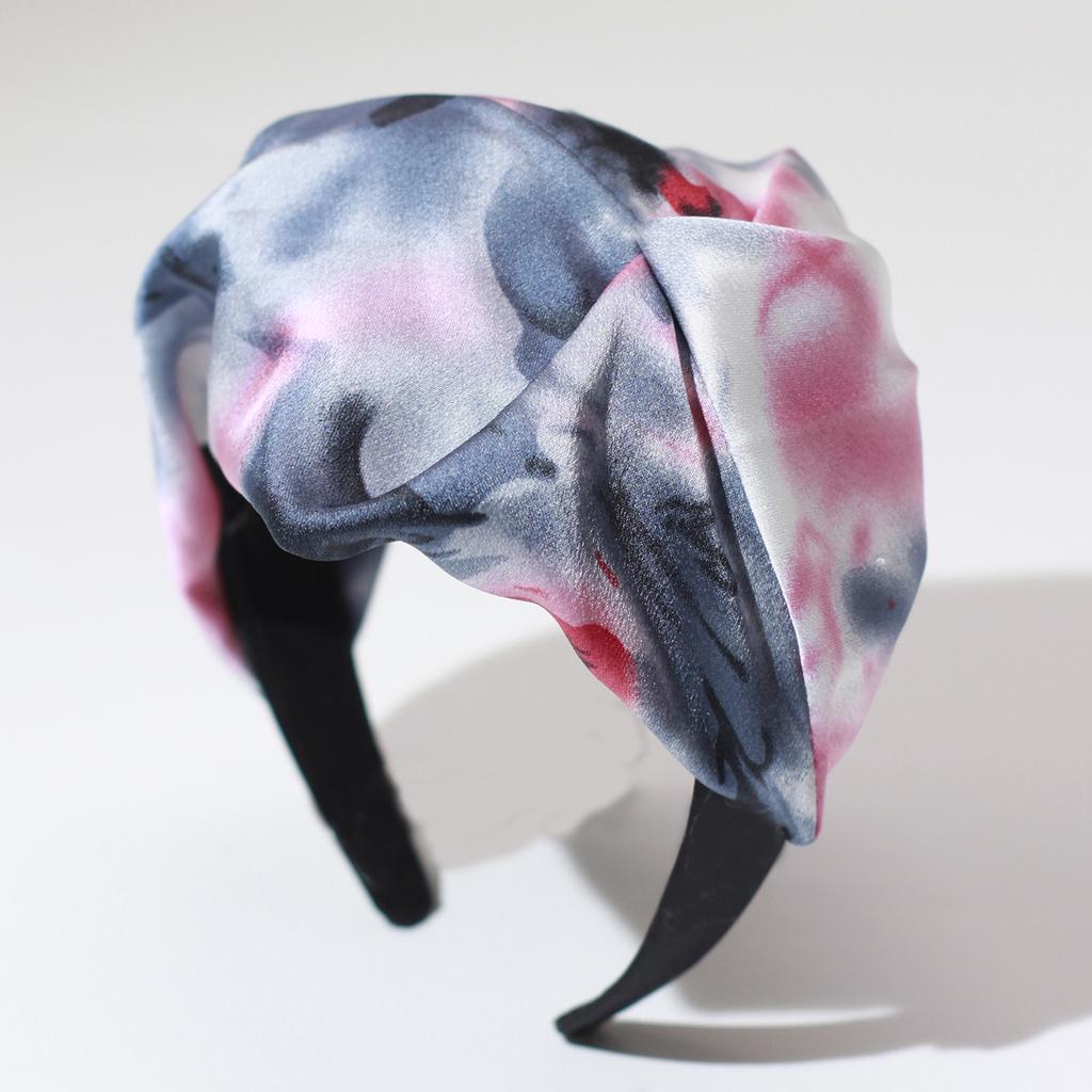 Lystrfac Pattern Print Half Hat Hair Hoop Women Girls Simple Vintage Style Headpiece Hairband Ladies Headwear Hair Accessories