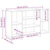 Sideboard Concrete Grey 120 x 30 x 75 cm Particleboard