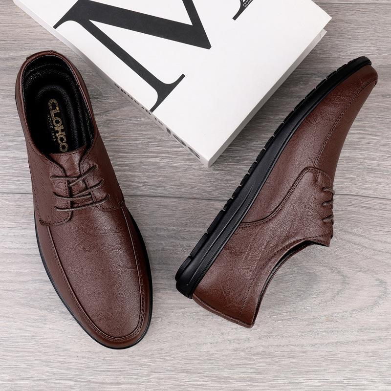 Pánské ležérní kožené boty z hovězí kůže s měkkou podrážkou, prodyšné, ručně vyráběné, lehké, pánské boty se šněrováním, boty Doudou, pánské mokasíny, pánské