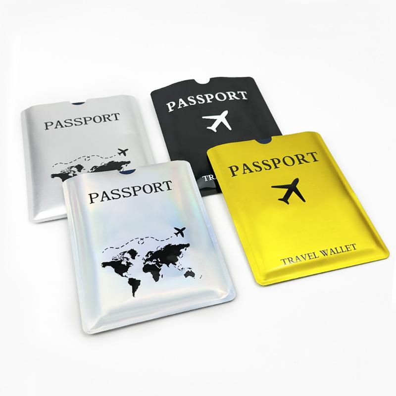 Aluminum Foil Passport Protective Cover Anti-magnetic Anti-theft Brush Laser Aircraft Model Passport Passport Holder