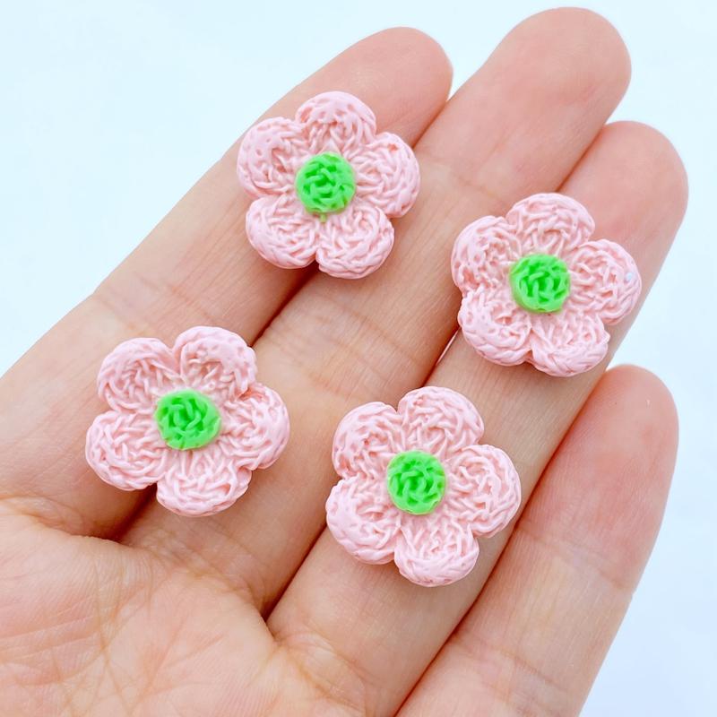 10Pcs New Cute Mini Flowers Flat Back Resin Cabochons Scrapbooking DIY Jewelry Craft Decoration Accessorie