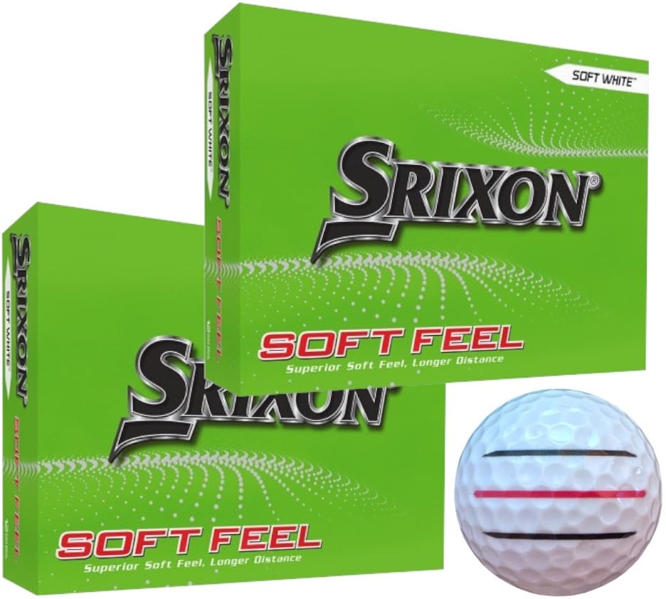 

[HapirakiGolf Line] Golf Ball SoftFeel SoftFeel 2023 Model with Lines (2 dozen white3 lines)
