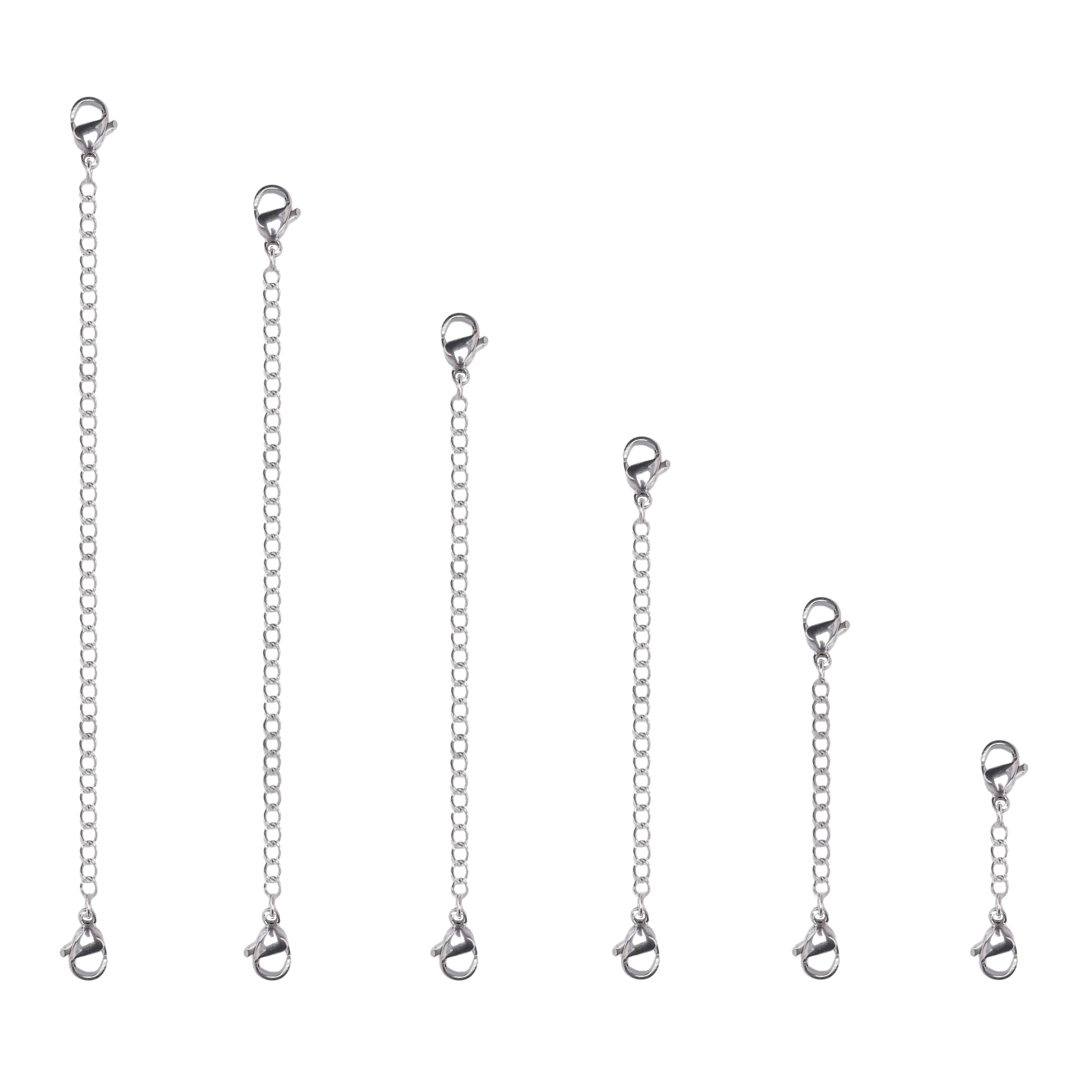 

6-12 шт./пакет 3/5/7,5/10/12,5/15 см Композитная цепочка с двойным карабином и хвостиком из ювелирных аксессуаров своими руками 3/5/7.5/10/12.5/15cm 6pcs
