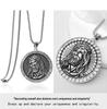 Xiwier Retro Copper Zircon Pendant Necklace for Men and Women