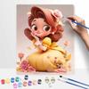 Disney Belle Rose oil paint by numbers painting kit handmade diy home decor gifts wall art canvas picture for adult modern room decor