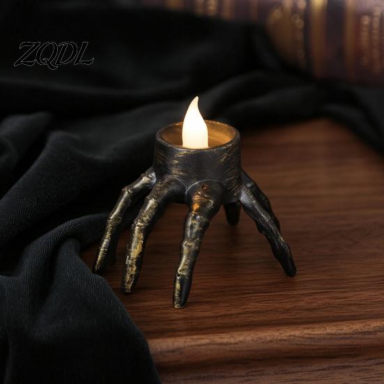 Halloween Theme Light Pumpkin Night Light, LED Spooky Skeleton Desk Lamp, Electric Candle for Holiday Party Home Office Decoration Holida Lamp