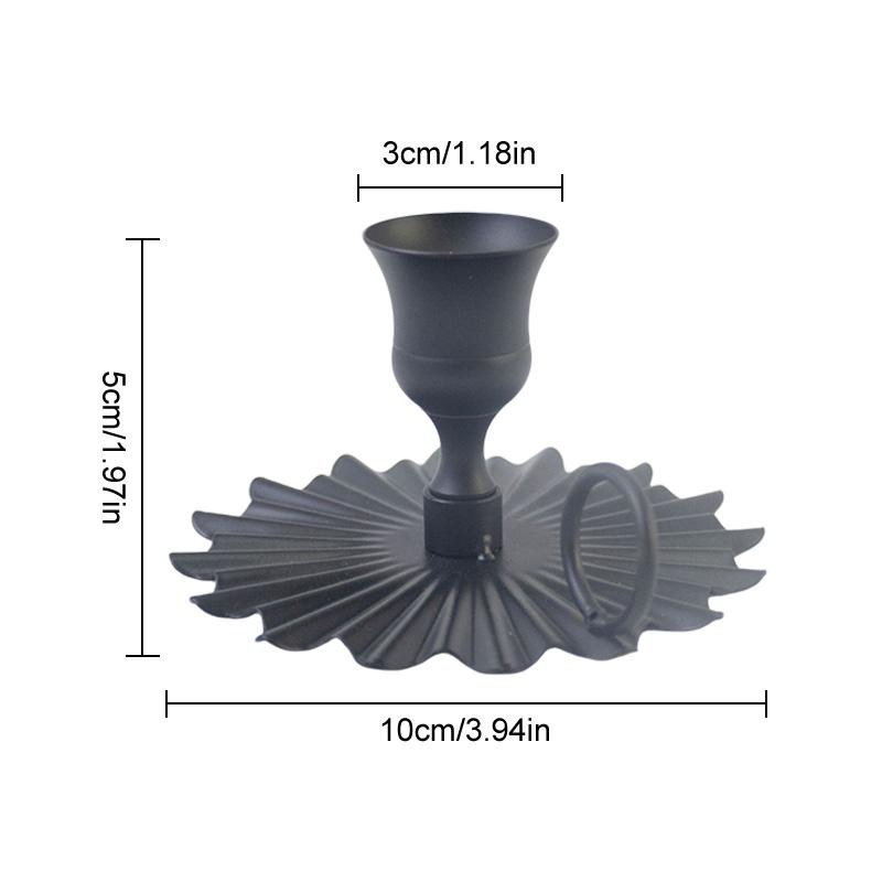 1PC Candle Stand Black Iron Home Decoration Metal Pillar Candleholder Candle Holder Desktop Cast Decor Taper Candlestick Wedding