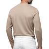 Herren S Locker geschnitten Langarm Henley-Kragen Lässig Basic T-Shirt