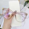 Fashion Cat Eye Glasses Frame Women Anti-Blue Light Eyeglasses Optical Computer Eyewear Radiation Protection Oversize Spectacle