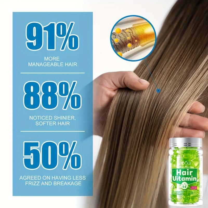 Magic Hair Vitamin Capsule Keratin Oil Fast Restore Hair Soft Smooth Shiny Deep Moisturizer Frizzy Dry Scalp Hair Care Products