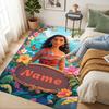 Custom Name Princess Garden Living Room Non-Slip Area Rug Soft Carpet for Bedroom Kids Playroom Sofa Office Home Decor Doormat