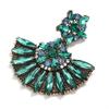 Pauli Manfi Vintage Ethnic Strass Fan-Shaped Design Charm Anhänger Ohrringe Frauen Schmuck Boho Trendy Serie Ohrring