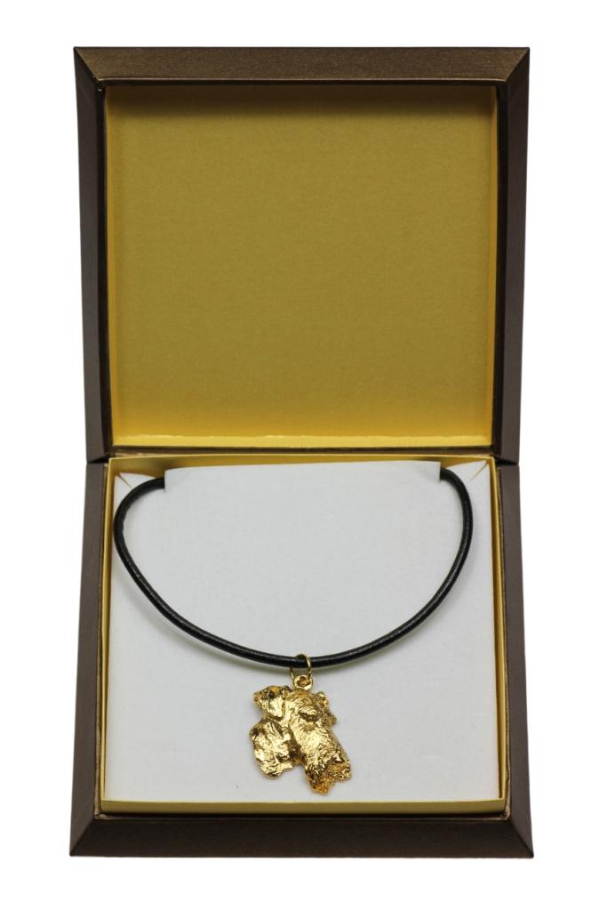 

Airedale Terrier, Bingley Terrier - Dog necklace in gift box, gold-plated pendant for dog fan, striking jewellery by Art-Dog