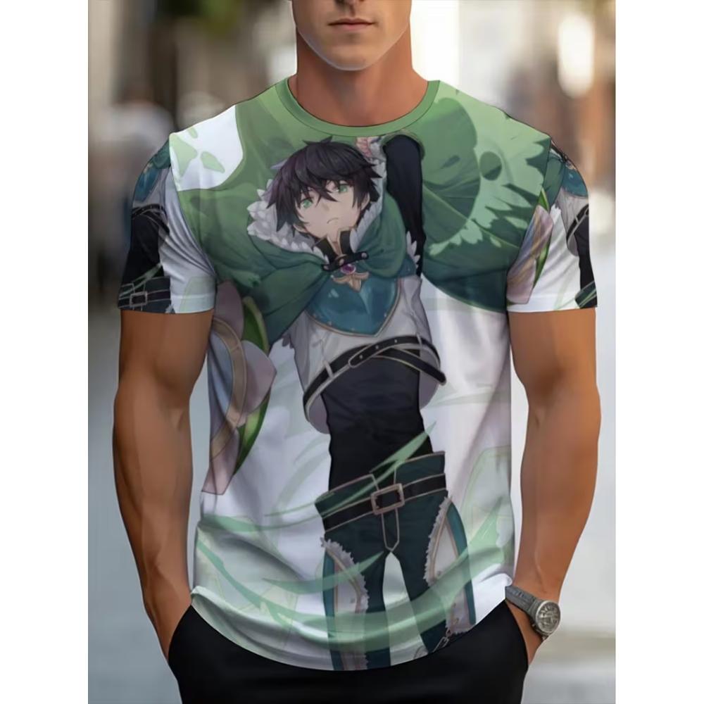 Men's Fashionable 3D Printed T-shirt, Suitable for Everyday Casual Wear, Machine Washable.
