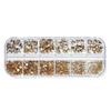 12Grids/Box Nail Art Rhinestone Flat Back Non-Drop Lightweight Mixed Colorful AB Nail Art Glitter Decorations for Manicure