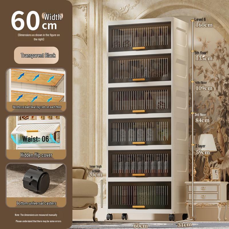 Multi-Layer Plastic Storage Cabinet for Children's Clothes, Snacks, Toys, Bedroom, Wardrobe, and Medicine.