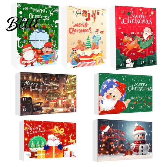 Advent Calendar for Set Kids 24-Day Countdown Christmas Snowman House Decor Xmas Gift Holiday 2D