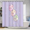 Sött godisglass duschdraperi set Vattentätt badrumsinredning Hippie estetik Rumsavdelare Bakgrund Vintage Tvättbar