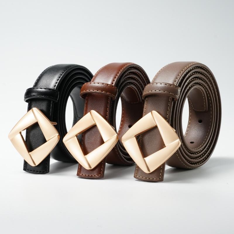 Belt  Women's Smooth Buckle  Thin Belt  Women's Dress  New Decorative Skirt  Fashionable and Versatile Women's Pants Women