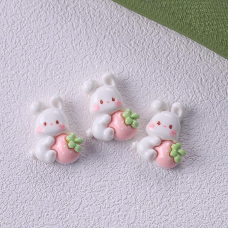 Erdbeer Häschen Haus Harz Haarspange & Schmuck DIY Zubehör für Kinder