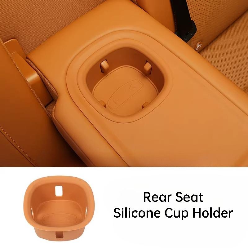 For Leapmotor C10 Center Console Cup Holder Silicone Mat Rear Seat Cup Pad Anti-slip Protective Interior Modification Accessory
