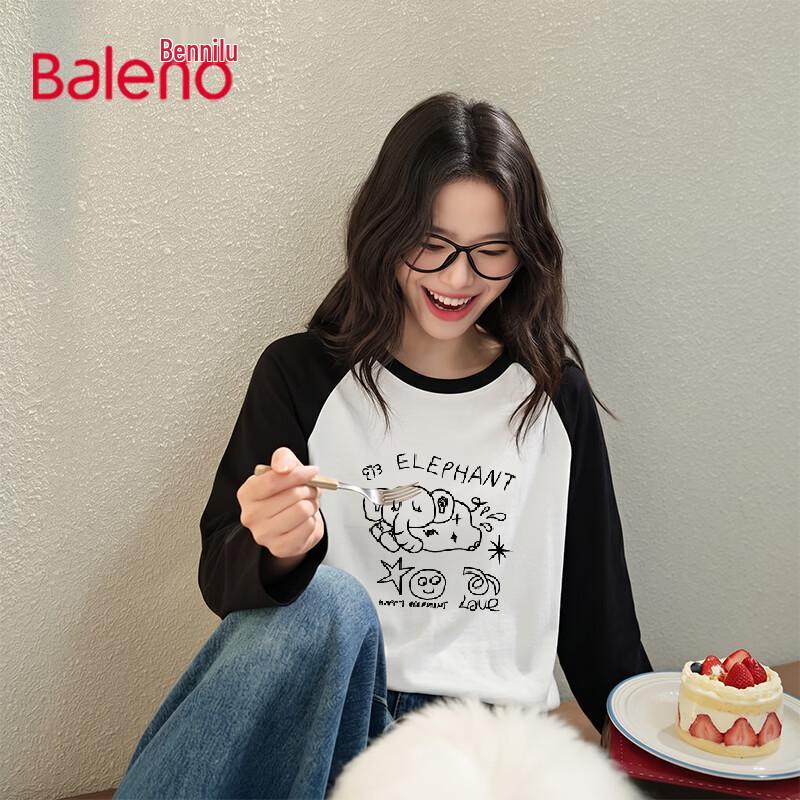 Baleno Women's Cartoon Raglan Long Sleeve T-Shirt