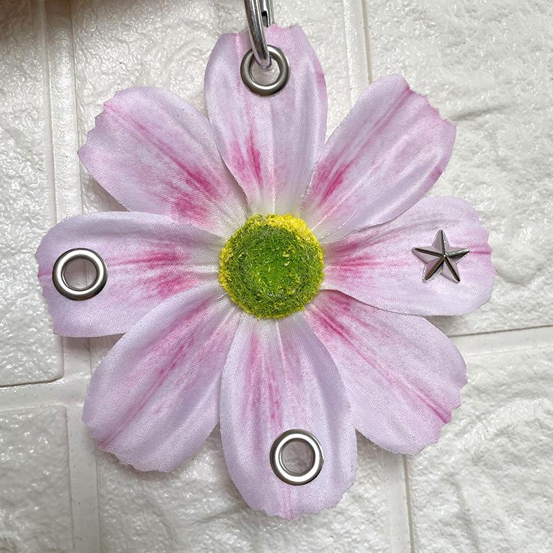 

Women Girls Gradient Petals Ornament Multiple Colors Personality Keychain Creative Simulated Sunflower Gift 4 Colors розовый