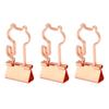 100 Pcs  Clips Metal Hollow Cat Shape  Gold Small  Clips for Office Documents Certif
