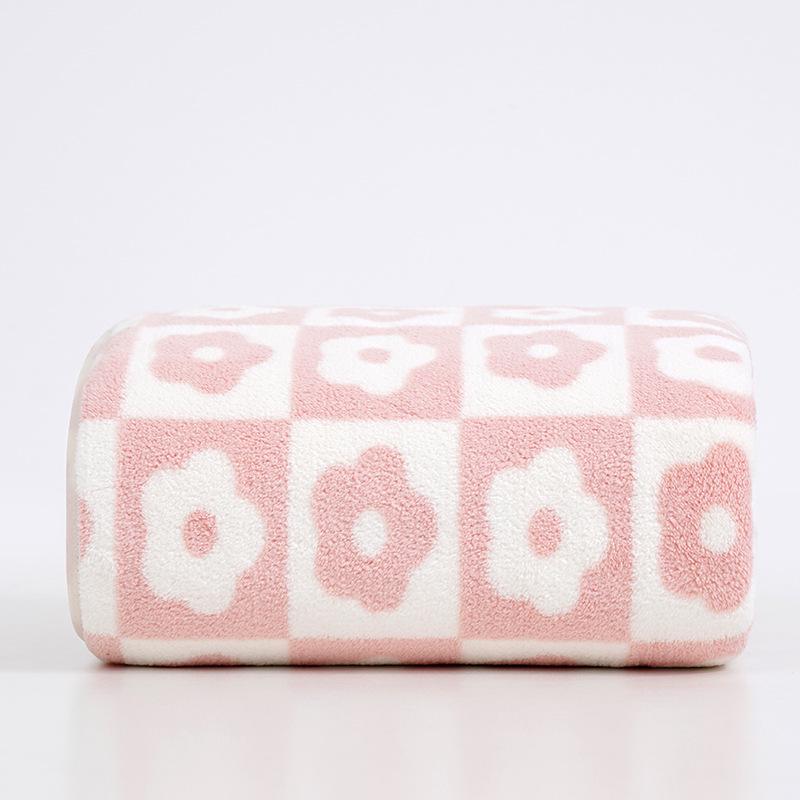 

Супервпитывающее банное полотенце из кораллового флиса - Не оставляющее ворсинок, Утолщенное домашнее обертывание для пар, В стиле Инс 35*75 cm розовый