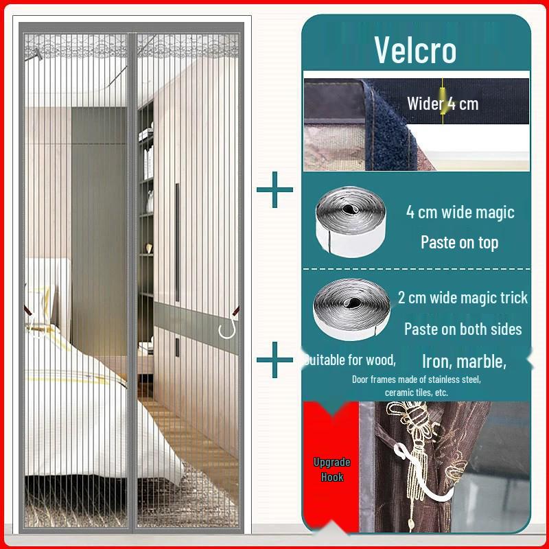 Custom Magnetic Anti-Mosquito Door Curtain with No-Punch Installation