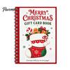 Portable Memory Keeper for Cash Christmas Gift Card Book, 7" x 5" Spiral Bound Merry Unique DIY Holiday Solution Booklet, Greeting Album, Personalized